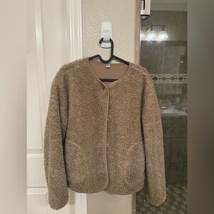 Uniqlo Brown Teddy Jacket